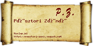 Pásztori Zénó névjegykártya